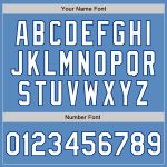 Personalized Powder Blue White-Royal Two-Button Unisex Softball Jersey Team Custom Name and Number