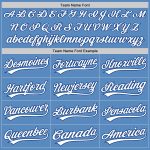 Personalized Powder Blue White-Royal Two-Button Unisex Softball Jersey Team Custom Name and Number