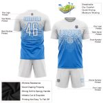 Personalized Powder Blue White Sublimation Soccer Uniform Jersey Team Custom Name and Number