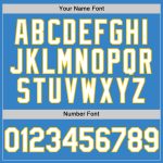Personalized Powder Blue White-Yellow Authentic Sleeveless Baseball Jersey Team Custom Name and Number