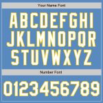 Personalized Powder Blue White-Yellow Two-Button Unisex Softball Jersey Team Custom Name and Number
