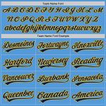 Personalized Powder Blue Yellow-Navy Performance Vapor Golf Polo Shirt Team Custom Name and Number