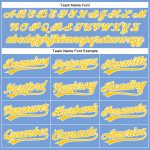 Personalized Powder Blue Yellow-White Authentic Baseball Jersey Team Custom Name and Number