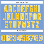 Personalized Powder Blue Yellow-White Authentic Baseball Jersey Team Custom Name and Number