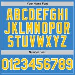Personalized Powder Blue Yellow-White Authentic Sleeveless Baseball Jersey Team Custom Name and Number