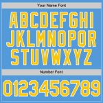 Personalized Powder Blue Yellow-White Performance Vapor Golf Polo Shirt Team Custom Name and Number