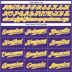 Personalized Purple Aqua-Gold Authentic Baseball Jersey