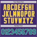 Personalized Purple Aqua-Gold Authentic Baseball Jersey Team Custom Name and Number