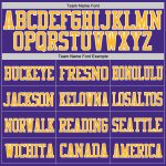Personalized Purple Aqua-Gold Mesh Authentic Football Jersey Team Custom Name and Number