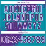 Personalized Purple Aqua-White 3D Pattern Abstract Brush Stroke Two-Button Unisex Softball Jersey Team Custom Name and Number