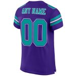 Personalized Purple Aqua-White Mesh Authentic Football Jersey