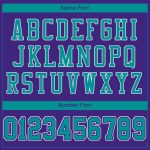 Personalized Purple Aqua-White Mesh Authentic Football Jersey