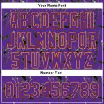 Personalized Purple Bay Orange 3D Pattern Halloween Authentic Baseball Jersey Team Custom Name and Number
