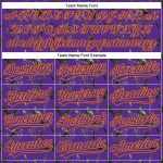 Personalized Purple Bay Orange 3D Pattern Halloween Authentic Baseball Jersey Team Custom Name and Number