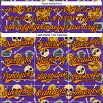 Personalized Purple Bay Orange-Black 3D Pattern Halloween Skull Authentic Baseball Jersey Team Custom Name and Number