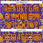 Personalized Purple Bay Orange-Black 3D Pattern Halloween Skull Authentic Baseball Jersey Team Custom Name and Number