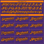 Personalized Purple Bay Orange-Black 3D Phoenix City Edition Fade Fashion Authentic Baseball Jersey Team Custom Name and Number