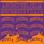 Personalized Purple Bay Orange Color Splash Round Neck Sublimation Basketball Suit Jersey Team Custom Name and Number