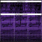 Personalized Purple Black 3D Pattern Design Abstract Shape Authentic Baseball Jersey Team Custom Name and Number