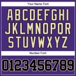 Personalized Purple Black-City Cream Authentic Baseball Jersey Team Custom Name and Number