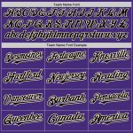 Personalized Purple Black-Cream 3 Colors Arm Shapes Authentic Baseball Jersey Team Custom Name and Number
