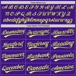 Personalized Purple Black-Cream Authentic Throwback Baseball Jersey Team Custom Name and Number