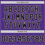 Personalized Purple Black-Cream Bomber Full-Snap Varsity Letterman Jacket Team Custom Name and Number