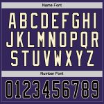 Personalized Purple Black-Cream Hockey Jersey Team Custom Name and Number