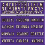 Personalized Purple Black-Cream Mesh Authentic Throwback Football Jersey Team Custom Name and Number