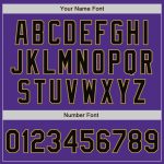 Personalized Purple Black Cream-Old Gold Bomber Full-Snap Varsity Letterman Two Tone Jacket Team Custom Name and Number