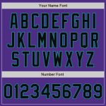 Personalized Purple Black Cream-Teal Bomber Full-Snap Varsity Letterman Two Tone Jacket Team Custom Name and Number