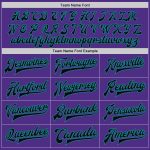 Personalized Purple Black Cream-Teal Bomber Full-Snap Varsity Letterman Two Tone Jacket Team Custom Name and Number