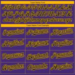 Personalized Purple Black-Gold 3D Los Angeles City Edition Fade Fashion Authentic Baseball Jersey Team Custom Name and Number
