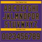 Personalized Purple Black-Gold 3D Los Angeles City Edition Fade Fashion Authentic Baseball Jersey Team Custom Name and Number