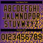 Personalized Purple Black-Gold 3D Pattern Design Leopard Print Fade Fashion Authentic Baseball Jersey Team Custom Name and Number