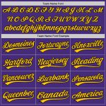 Personalized Purple Black-Gold Authentic Baseball Jersey