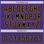 Personalized Purple Black-Gold Authentic Baseball Jersey Team Custom Name and Number