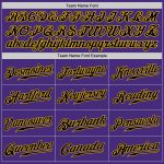 Personalized Purple Black-Gold Authentic Baseball Jersey Team Custom Name and Number