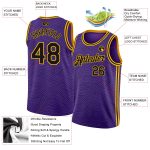 Personalized Purple Black-Gold Authentic City Edition Basketball Jersey Team Custom Name and Number