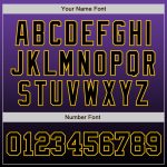 Personalized Purple Black-Gold Authentic Fade Fashion Baseball Jersey Team Custom Name and Number