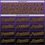 Personalized Purple Black-Gold Authentic Fade Fashion Baseball Jersey Team Custom Name and Number