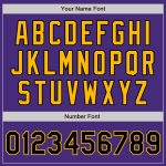 Personalized Purple Black-Gold Authentic Raglan Sleeves Baseball Jersey