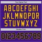 Personalized Purple Black-Gold Authentic Throwback Baseball Jersey Team Custom Name and Number