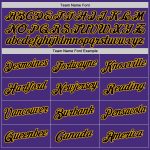 Personalized Purple Black-Gold Authentic Throwback Basketball Jersey