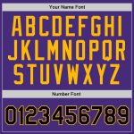 Personalized Purple Black-Gold Authentic Throwback Basketball Jersey