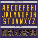 Personalized Purple Black-Gold Hockey Jersey Team Custom Name and Number
