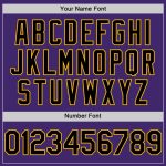 Personalized Purple Black-Gold Line Authentic Baseball Jersey Team Custom Name and Number