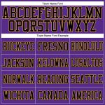 Personalized Purple Black-Gold Mesh Authentic Football Jersey Team Custom Name and Number