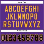 Personalized Purple Black-Gold Mesh Authentic Football Jersey Team Custom Name and Number
