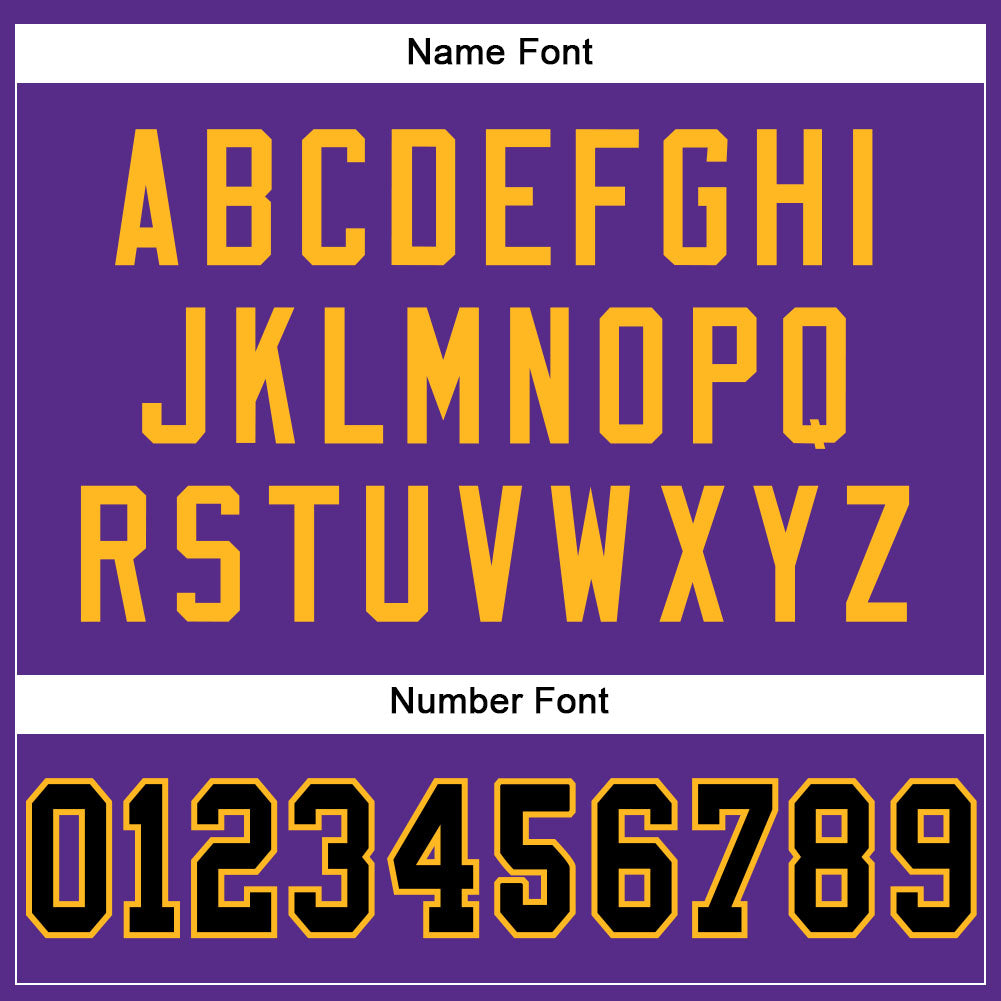 Personalized Purple Black-Gold Mesh Authentic Football Jersey Team Custom Name and Number Personalized Purple Black-Gold Mesh Authentic Football Jersey Team Custom Name and Number - Image 4